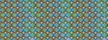 Yeşil çiçekli eskiz deseni, suluboya çiçek deseni, sevimli çiçek, duvar kağıdı, kart veya kumaş için fayanslı. Raster - stok.