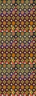 Kahverengi renkli çiçekler. Renkli Bahar temalı eskiz kalıbı. Düz Çiçek Elementleri Tasarım Raster illüstrasyonu. Çiçekli çiçek deseni, suluboya..