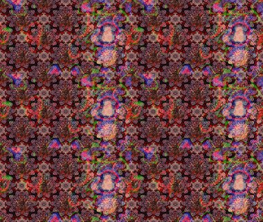 Çiçek. Raster illüstrasyonu. Taslak dekoratif arka plan, çiçek mandala. Pembe renklerde.