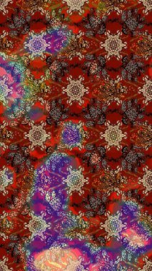 Simple cute pattern in small-scale flowers. Raster illustration. Floral sketch background for textile or book covers, manufacturing, wallpapers, print, gift wrap and scrapbooking.