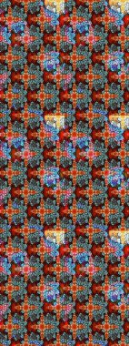 Raster Henna tarzı. Etnik Mandala havlusu. Tebrik kartı geçmişi, boyama kitabı, arkaplan ve tekstil için kullanılabilir. Taslak süsleme izi. Sınır Hindistan çiçek desenli paisley patentli.