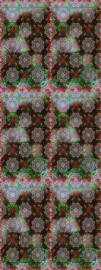 Hediye ambalaj kağıdı, tebrik kartları, posterler ve pankart tasarımı. Gri ve kahverengi renkli çiçekler. Raster düz çiçekleri pürüzsüz desen.