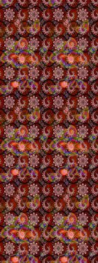 Robot resim. Raster illüstrasyonu. Küçük çiçekte sevimli çiçek deseni var..