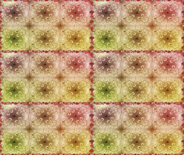 Moda baskısı. Eski model. Raster illüstrasyonu. Suluboya kusursuz desen. Dekorasyon ve tasarım için güzel bir desen. Çiçeğin suluboya çizimlerinin zarif deseni.