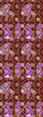 Raster. Kahverengi, nötr ve kırmızı renkte güzel çiçekli eskiz deseni, suluboya çiçek deseni, duvar kağıdı, kart veya kumaş için fayanslı.