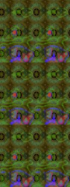 Çiçek desenli raster, yeşil çizgi grafik desenli soyut raster arkaplan. Modern stil dokusu.