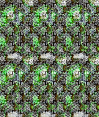 Çiçek kolajı. Küçük çiçekte güzel bir desen var. Doğa. Raster deseni. - Gri çiçekler. Çiçek arkaplan. Çiçek bileşimi.