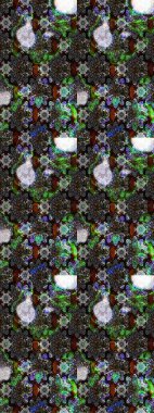 Düz Çiçek Elementleri Tasarımı. Şirin çiçek elementleri. Renkli Bahar Teması eskiz kalıbı. Raster illüstrasyonu. Çizim deseni Modaya uygun kumaş deseni.