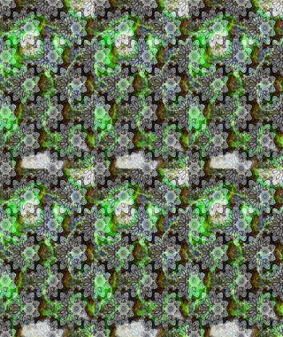 Çiçek kolajı. Küçük çiçekte güzel bir desen var. Doğa. Raster deseni. - Gri çiçekler. Çiçek arkaplan. Çiçek bileşimi.