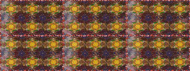 Raster illüstrasyonu. Kahverengi renkte yaz çiçekleri. Raster çiçek desenli ve çiçekli..