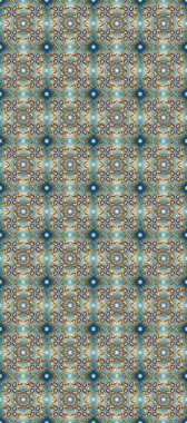 Kusursuz kraliyet lüksü, altın barok kumaş rengi. Altın antika ortaçağ dekoratifi, yapraklar ve altın desenli mavi, gri ve nötr renklerde Raster kusursuz desen..