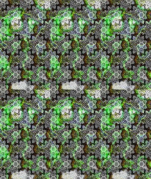 Çiçek kolajı. Küçük çiçekte güzel bir desen var. Doğa. Raster deseni. - Gri çiçekler. Çiçek arkaplan. Çiçek bileşimi.