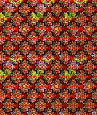 Renkli Bahar Teması eskiz kalıbı. Çiçekli çiçek deseni, suluboya. Kırmızı renkte çiçekler. Raster illüstrasyonu. Düz Çiçek Elementleri Tasarımı.