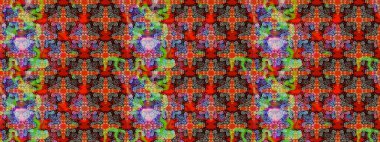 Süslü kumaş deseni. Raster illüstrasyonundaki çiçek desenli çizim. Düz Çiçek Elementleri Tasarımı. Renkli Bahar Teması çizim şablonu.