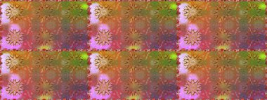 Raster illüstrasyonunda kusursuz çiçek deseni. Suluboya tarzında kahverengi renkte çiçekler.