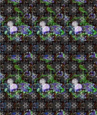 Çiçek arkaplanlı soyut zarafet eskiz deseni. Raster Güzel kumaş deseni.