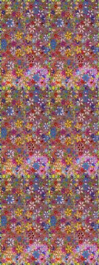 Çiçek desenli raster, kahverengi ve kırmızı çizgi grafik desenli soyut raster arkaplan. Modern stil dokusu.