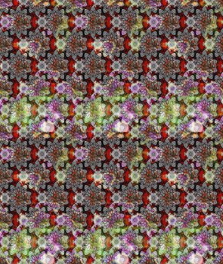 Hediye ambalaj kağıdı, tebrik kartları, posterler ve pankart tasarımı. Raster düz çiçek çizim deseni. Gri renkli çiçekler.