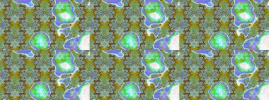 El çizimi. Suluboya çizimi. Çiçekli eskiz deseni. Yeşil renkte çiçekler.