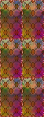 Kahverengi ve mor renkli çiçekler. El çizimi çiçekli, soyut, pürüzsüz desen. Raster illüstrasyonu.