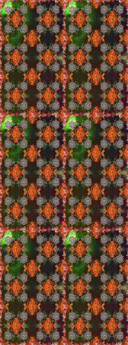 Raster illüstrasyonu. Kahverengi ve gri renkli çiçekler. Küçük çiçekte sevimli çiçek deseni var..