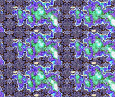 Asya tekstil tarzında. Güzel kumaş deseni. Renkli Bahar Teması eskiz kalıbı. Raster illüstrasyonu. Çiçek desenli çizim. Düz Çiçek Elementleri Tasarımı.