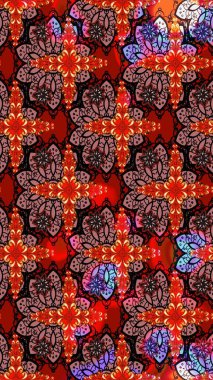 Nazikçe, rengarenk bahar çiçekleri. Raster illüstrasyonu. Yaprak ve çiçeklerin suluboya resimleri, renkler üzerine çizimler.