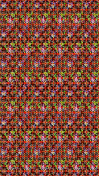 Çiçek desenli çizim. Raster illüstrasyonu. Asya tekstil tarzında. Raster illüstrasyonu. Kırmızı renkte çiçekler.