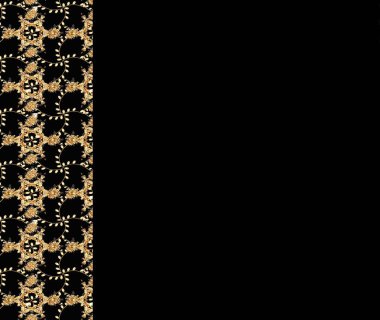 Raster illüstrasyonundaki çiçek desenli çizim. Suluboya tarzında siyah, bej ve kahverengi renkte çiçekler.