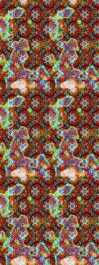 Çizim çiçek deseni duvar kâğıdı olarak kullanılabilir. Gri, kahverengi ve kırmızı renkte çiçekler. Raster illüstrasyonu.