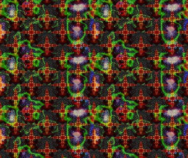 Düz Çiçek Elementleri Tasarımı. Renkli Bahar Teması eskiz kalıbı. Sevimli çiçek raster deseni. Siyah renkte çiçekler.