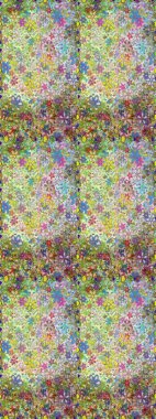 Tarafsız ve yeşil renklerde şirin tekstil tarzında. Çiçek duvar kâğıdı. Renkli, pürüzsüz desen. Raster illüstrasyonu. Çiçek arka planı.