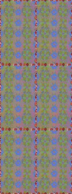 Raster dikişsiz çiçek deseni. Vadinin gri renkli çiçekleri.