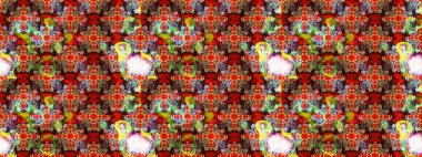 Moda baskıları için zarif bir şablon. Motley illüstrasyonu. Küçük çiçekte güzel bir desen. Çiçekli bahar çiçekleri. Robot resim. Küçük renkli çiçekler..