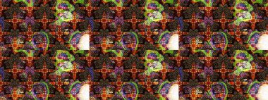 Düz Çiçek Elementleri Tasarımı. Çiçekli eskiz çizimi. Kahverengi ve siyah renkli çiçekler. Renkli Yaz Teması çizim şablonu.