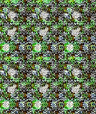 Çiçek ve yapraklı çiçek deseni. Raster illüstrasyonu. Küçük çiçekli şirin desen.