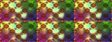 Çiçeksiz desenlerin resmi. Vadinin çiçekleri yeşil ve kahverengi renklerde.