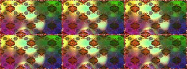 Çiçeksiz desenlerin resmi. Vadinin çiçekleri yeşil ve kahverengi renklerde.