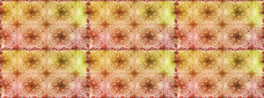 Raster illüstrasyonu. Çiçek ve yapraklı karalama şeklinde Raster çiçek deseni. Bej ve kahverengi renklerde bahar çiçekleri..