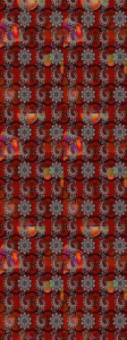 Eski usul küçük çiçekli şirin bir eskiz deseni. Moda arka planında parlak buketler. Kumaş, duvar kağıdı ve kağıt üzerine baskı yapmak için gelişen arka plan. Raster illüstrasyonu.