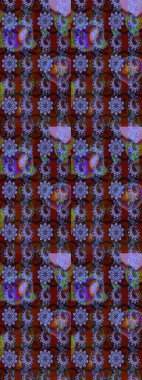 Renkli Yaz Temalı eskiz kalıbı. Modaya uygun kumaş deseni. Sevimli çiçek raster deseni. Düz Çiçek Elementleri Tasarımı.