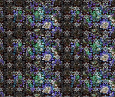 Raster illüstrasyonundaki çiçek desenli çizim. Suluboya tarzında siyah renkte çiçekler.