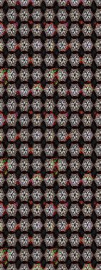 Siyah renkli çiçek desenli eskiz. Suluboya tarzında siyah renkte çiçekler.