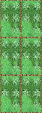 Eskiz stili yeşil ve nötr renklerde. Şirin karalama çiçekleri olan kusursuz çiçek desenleri. Raster illüstrasyonu. El yapımı çiçek ve bitki koleksiyonu. Raster illüstrasyonu.