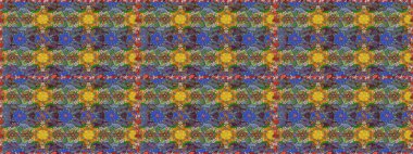 Küçük çiçekteki sevimli çiçek deseni. Raster deseni. Kahverengi ve yeşil renklerde yaz çiçekleri. Raster illüstrasyonu.