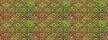 Yeşil ve kahverengi renkte çiçekler. Renkli Bahar Temalı, pürüzsüz bir arka plan. Çiçekli, suluboya desenli kusursuz çiçek deseni. Düz Çiçek Elementleri Tasarım Raster illüstrasyonu.