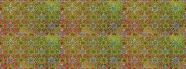 Yeşil ve kahverengi renkte çiçekler. Renkli Bahar Temalı, pürüzsüz bir arka plan. Çiçekli, suluboya desenli kusursuz çiçek deseni. Düz Çiçek Elementleri Tasarım Raster illüstrasyonu.