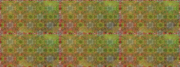 Yeşil ve kahverengi renkte çiçekler. Renkli Bahar Temalı, pürüzsüz bir arka plan. Çiçekli, suluboya desenli kusursuz çiçek deseni. Düz Çiçek Elementleri Tasarım Raster illüstrasyonu.