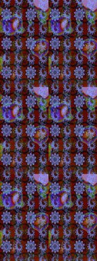 Renkli Yaz Temalı eskiz kalıbı. Modaya uygun kumaş deseni. Sevimli çiçek raster deseni. Düz Çiçek Elementleri Tasarımı.