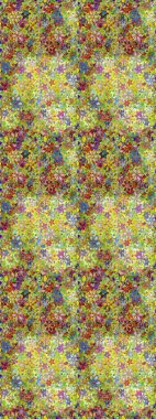 Renkli Bahar Temalı Kusursuz Arkaplan. Çocuk stili. Düz Çiçek Elementleri Tasarımı. Çiçekli pürüzsüz raster arka plan.